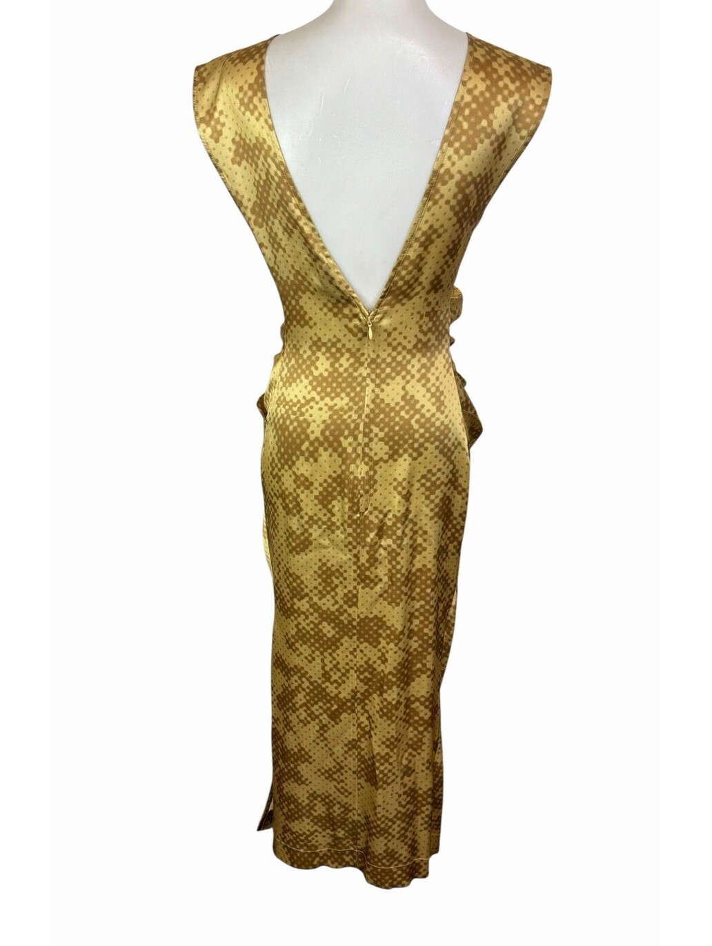 Lee Mathews Honeycomb Nicchia Drape Silk Dress — image 4 of 8